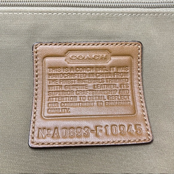 Coach Handbag Shoulder Signature Mini Duffle Ivory leather Brown purse. - Picture 14 of 17